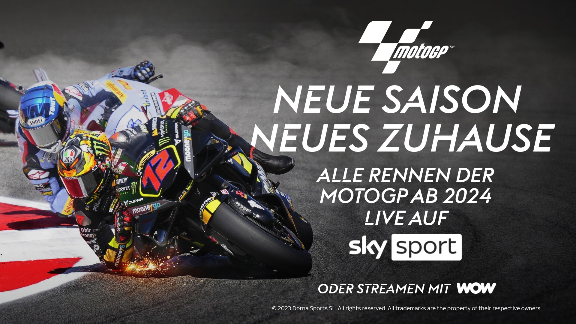 MotoGP Live bei Sky and WOW ab 2024 Motorrad-Sport Live ab 20€
