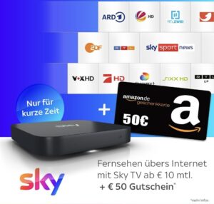 Sky TV - Free TV Sender ab 10€ bei Sky ohne Kabelanschluss