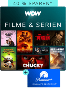 WOW Filme & Serien Angebot ab 5,98€ mtl. sichern (40% Rabatt) + Geschenk!